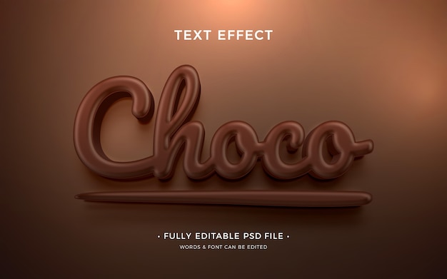 Chocolate text effect