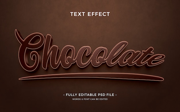 Chocolate text effect