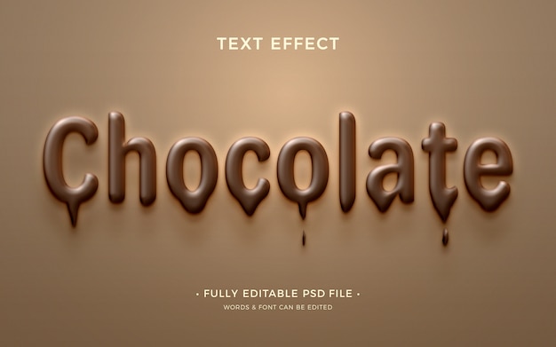 Chocolate text effect