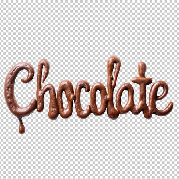 PSD chocolate text