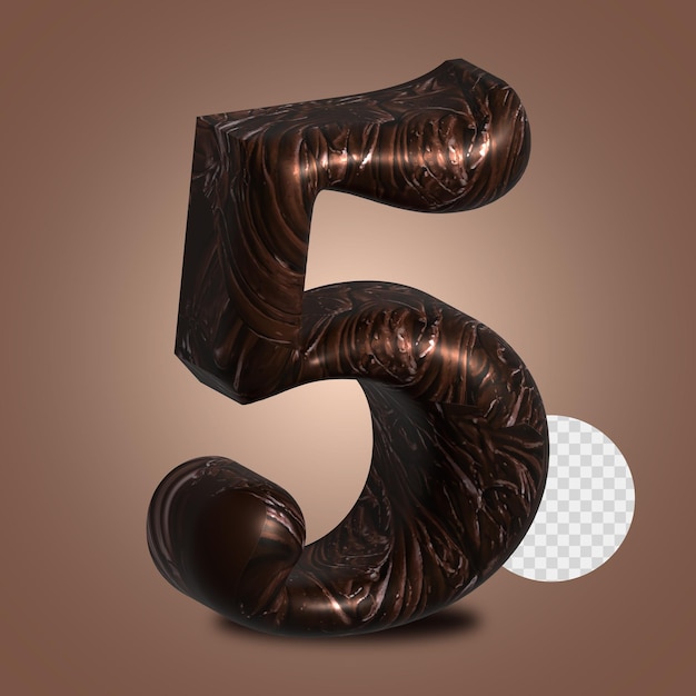 A chocolate texture number 5 3D Reneder