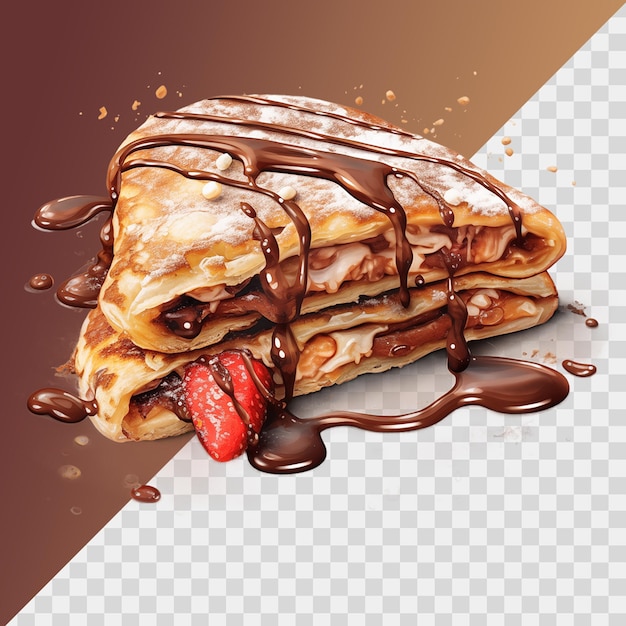 Chocolate wrap isolated on transparent background