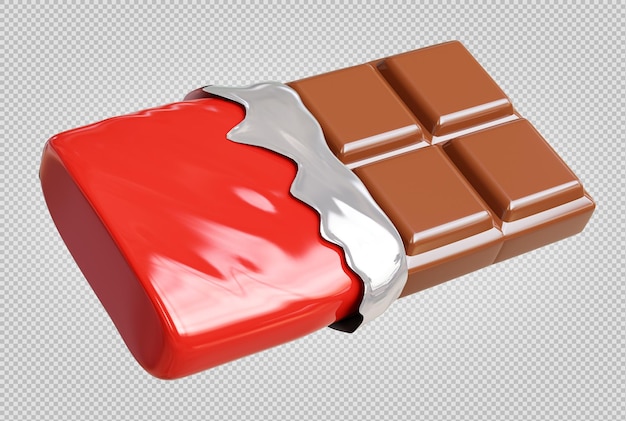 Chocolates bar isoalted on transparent background