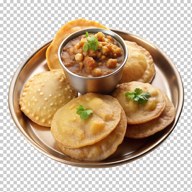 Chole bhature isolated in transparent background