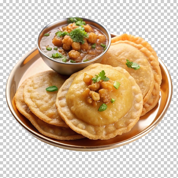 Chole bhature isolated in transparent background