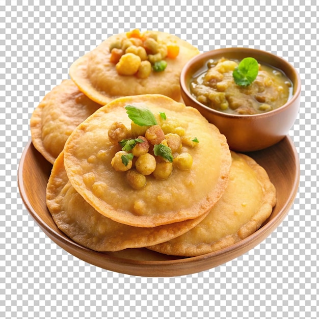 Chole bhature isolated in transparent background