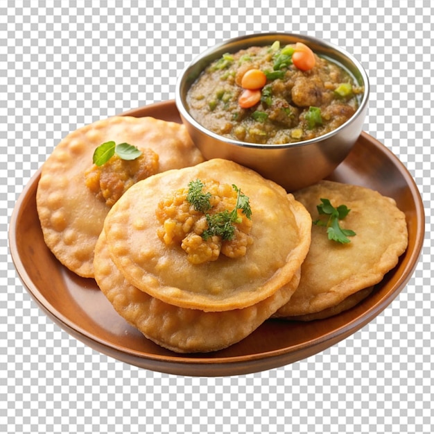 Chole bhature isolated in transparent background