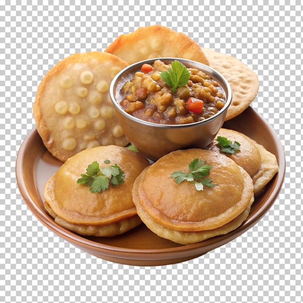 Chole bhature isolated in transparent background