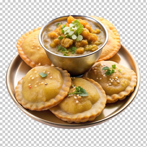 PSD chole bhature isolated in transparent background