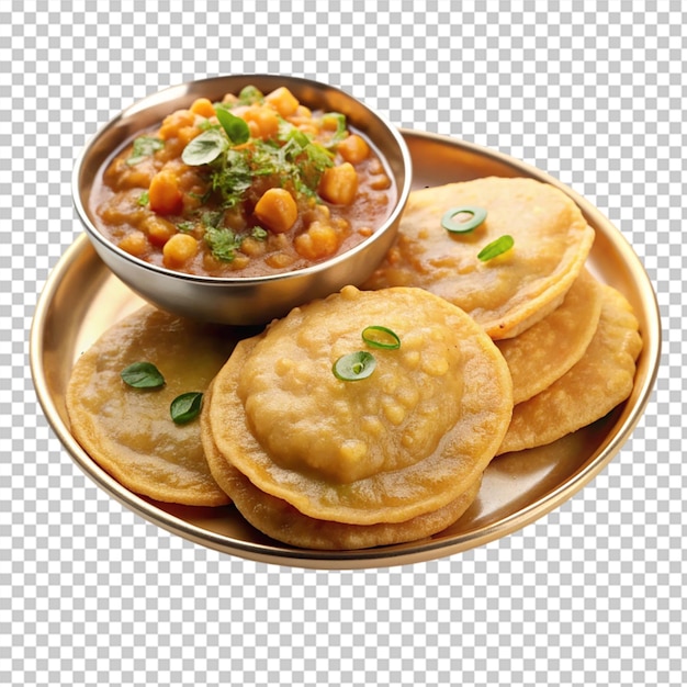 Chole bhature isolated in transparent background