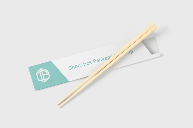 A chopstick pack with chopsticks on it.