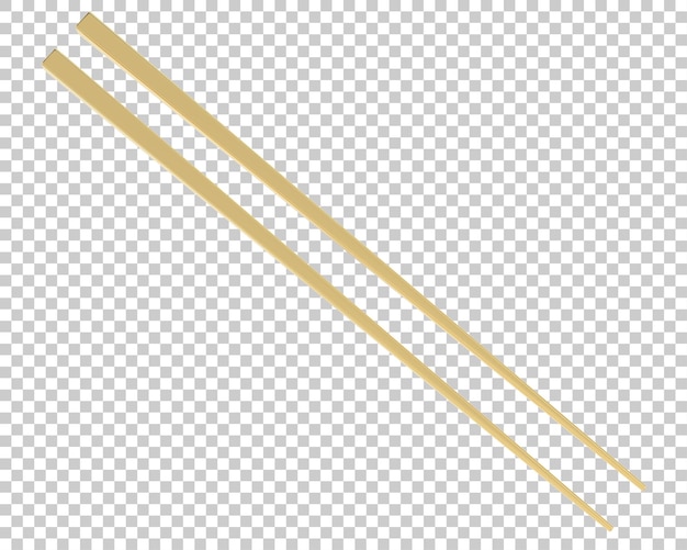 Chopsticks on transparent background 3d rendering illustration