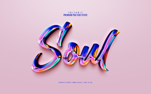 Chose Soul colorful editable premium psd text effect