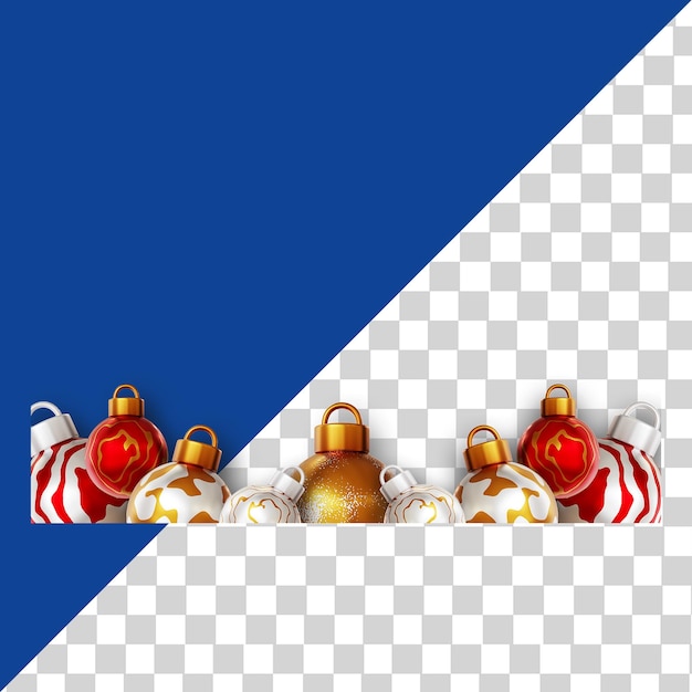 PSD christmas 3d element balls png