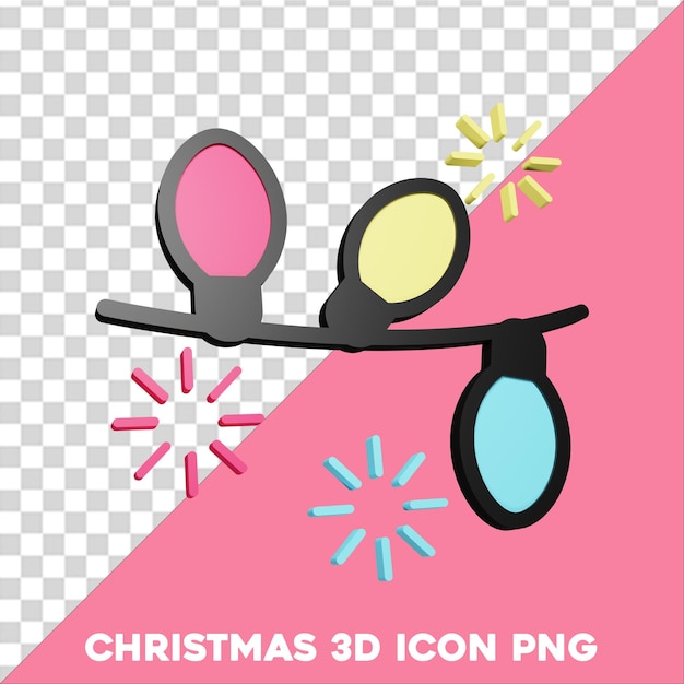 PSD christmas 3d icon png with transparent background