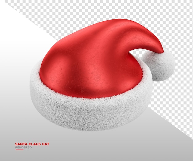 Christmas 3d santa's hat transparent background