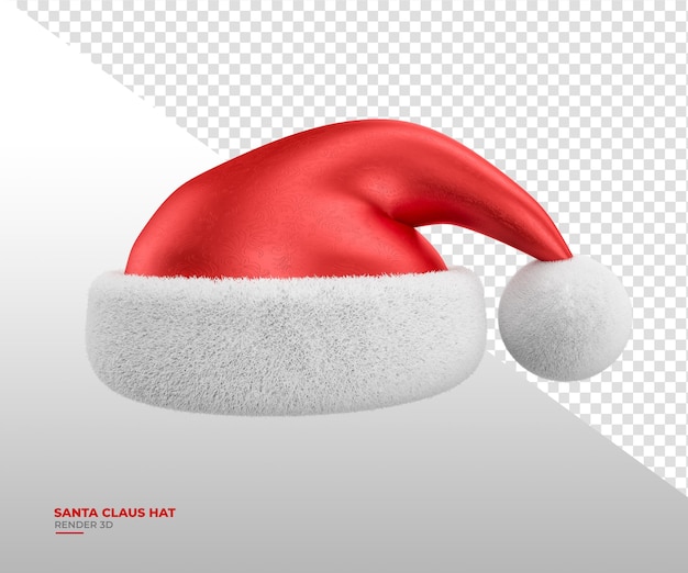 Christmas 3d santa's hat transparent background