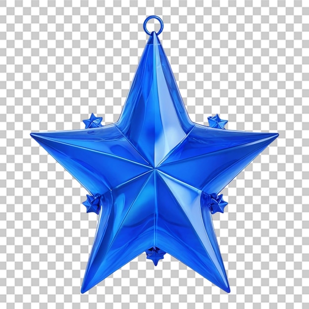 Christmas 3d star ornament transparent background