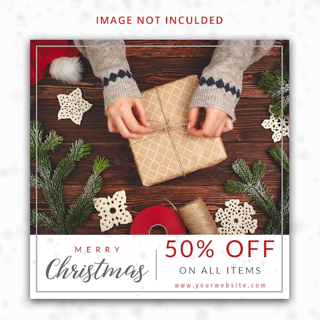 Christmas 50% off Instagram post template