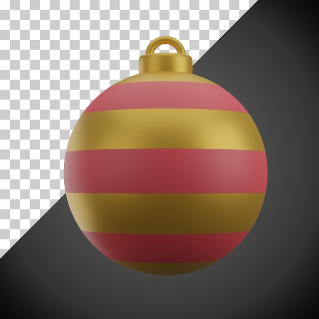 Christmas Ball 3D render Illustration icon