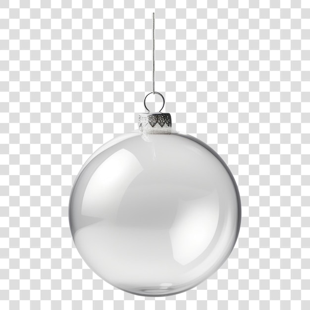 PSD christmas ball hanging glass transparent