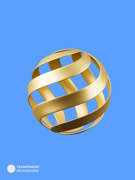 Christmas ball icon isolated 3d render illustration