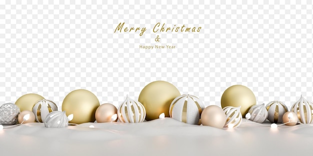 Christmas balls in 3d rendering