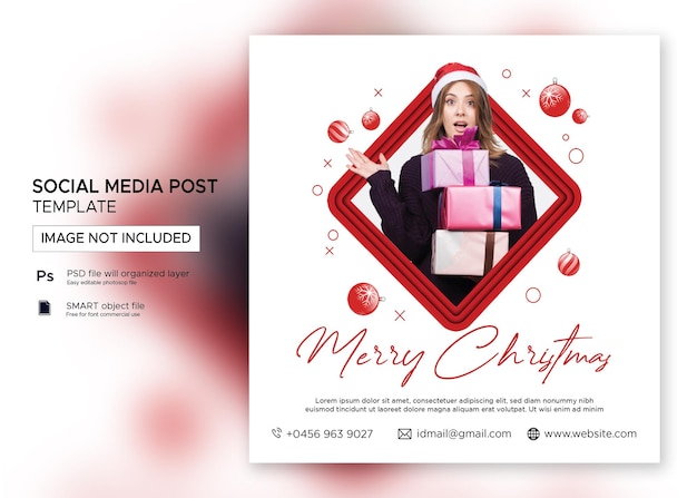 Christmas banner sale Instagram post Premium PSD