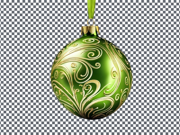 Christmas bauble swirl design isolated on Transparent background