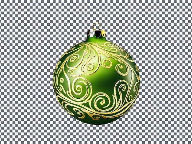 Christmas bauble swirl design isolated on Transparent background