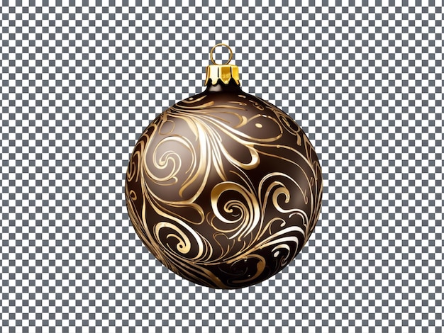 PSD christmas bauble swirl design isolated on transparent background