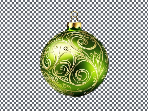 Christmas bauble swirl design isolated on Transparent background