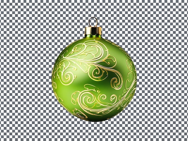 Christmas bauble swirl design isolated on Transparent background