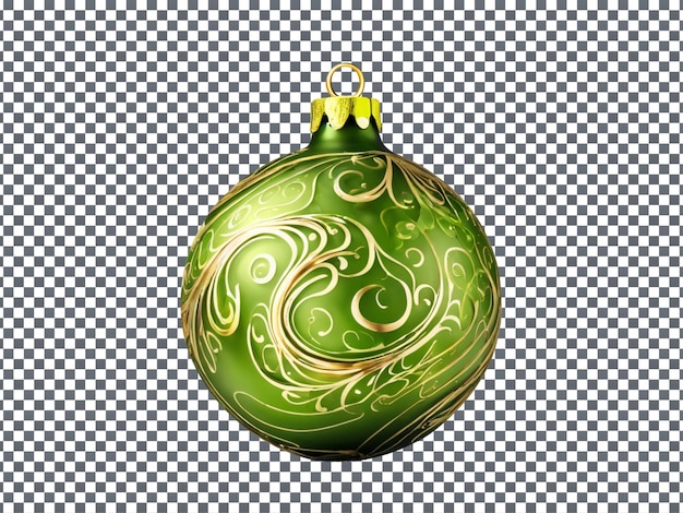 Christmas bauble swirl design isolated on Transparent background