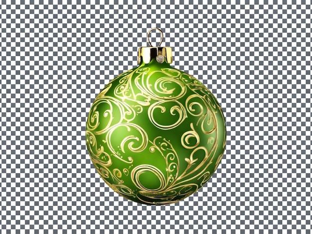 Christmas bauble swirl design isolated on Transparent background