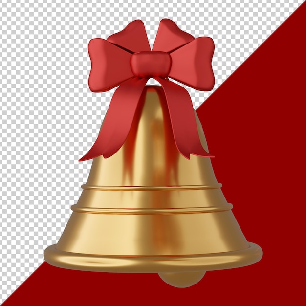 Christmas bell isolated 3d render