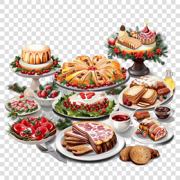 Christmas Brunch christmas illustration background