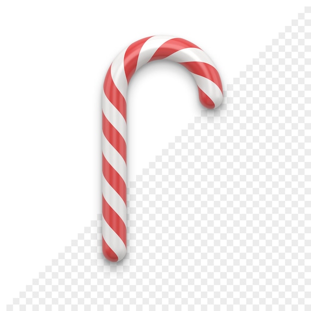 Christmas candy cane 3d icon