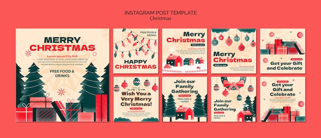 Christmas celebration instagram posts