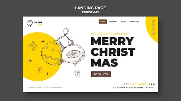 Christmas concept landing page template