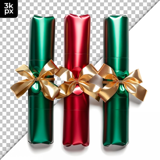 Christmas Crackers Isolated on Transparent Background