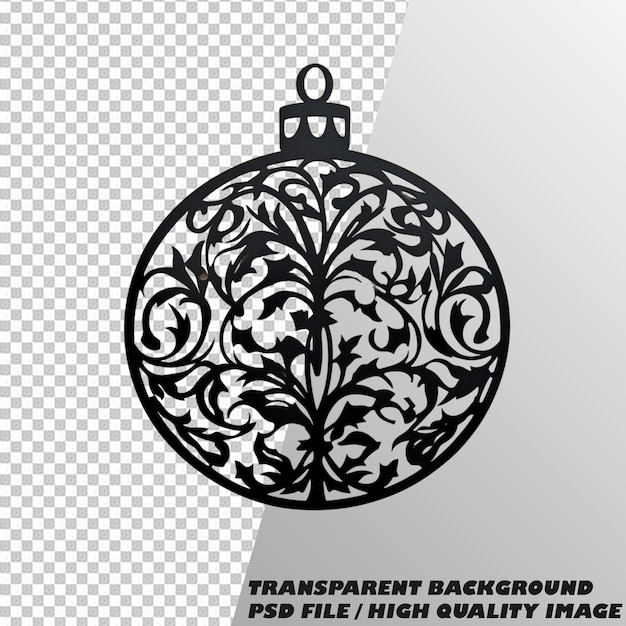 PSD christmas decoration items on transparent background psd file