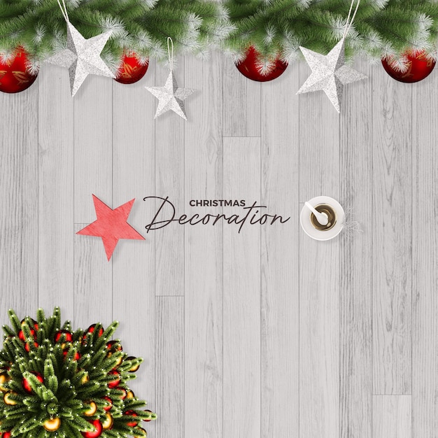 Christmas decoration ornament in 3d renderin