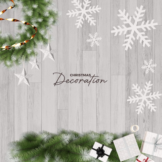 Christmas decoration ornament in 3d renderin