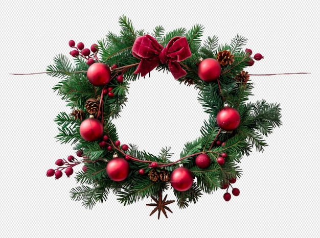 Christmas decoration on transparent background