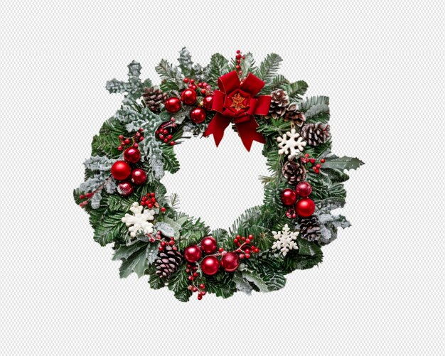 Christmas decoration on transparent background