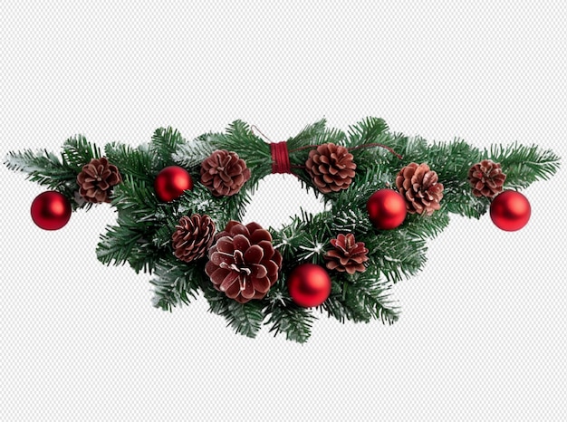 Christmas decoration on transparent background