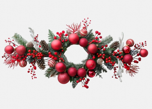 Christmas decoration on transparent background