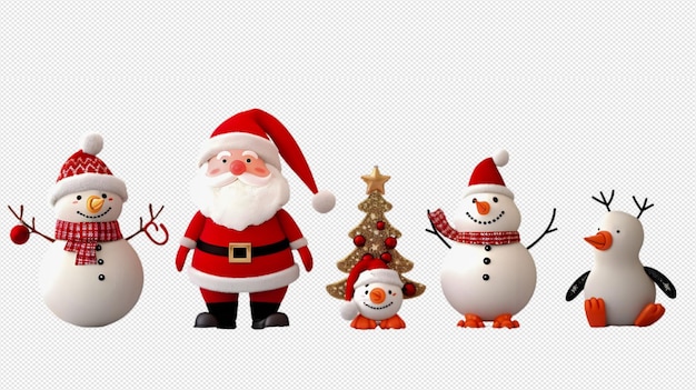 Christmas decoration on transparent background