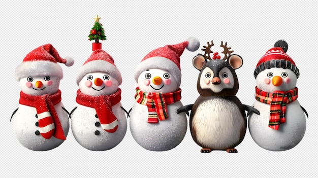 Christmas decoration on transparent background